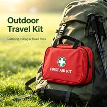 Premium Compact Trauma Kit With 330pcs, Perfect For Emergencies At Home, In The Office, In Your Car, While Traveling, Or During Outdoor Activities Like Camping, Hiking, And Boating (Red) - View 8