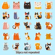 50/56/106pcs Cute Cartoon Dog/Cat Stickers: Perfect For Scrapbooking, Journaling, Laptop, Bumper, Skateboard, Water Bottle, Computer, Phone - Multicolor - View 10