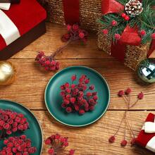 Artificial Frosted Fruit Berries, Mini Fake Berries Decoration With Stem, For Christmas Tree Decor, Wreath Crafts, Holiday Decorations - Multicolor - View 3