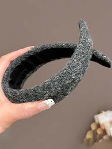 1pc Vintage Embossed Wool Headband, Versatile Elegant High Crown Hair Hoop For Face Washing And Hair Styling, Women's Fashion Hair Accessory - Multicolor - View 6