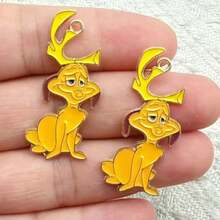 The Grinch 15pcs Christmas Green Monster Pendant Charms DIY Earrings Keychain Bag Pendant Accessories - Ornament - View 9