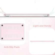 Pink & White Striped Hard Shell Protective Case, Compatible With MacBook, Compatible With MacBook Neo Air And Pro Models - View 4