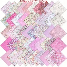 50pcs Pink Charm Patchwork Fabric Squares, 5*5 Inch Pre-Cut Pink Fabric Squares For Sewing Projects, Quilting, DIY Crafts - Variant - View 11