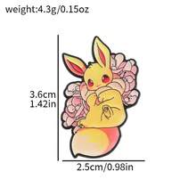 Anime Character Enamel Brooch, Cute Pikachu Eevee Charmander Metal Lapel Badge, Cartoon Collectible Backpack Accessory, Fan Gift - Multicolor - View 34