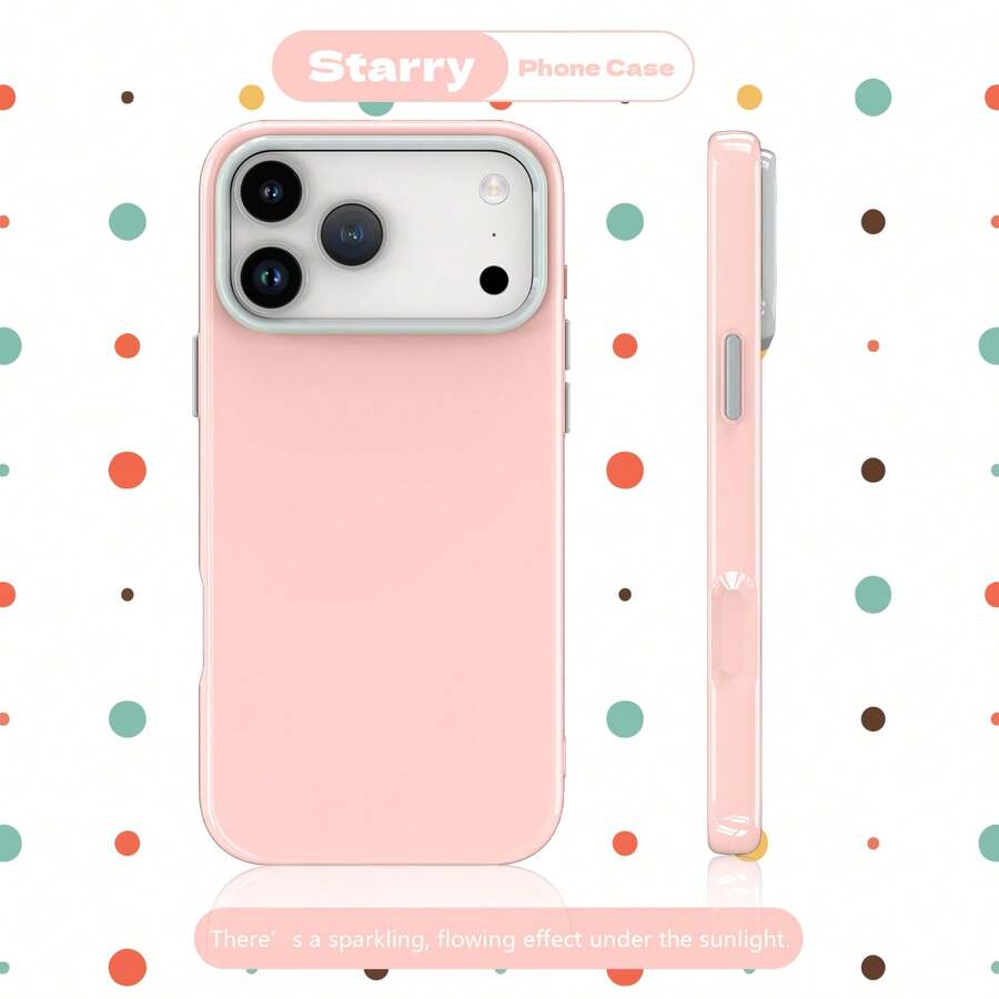 (Order & Follow Store To Get Free Lanyard) New Innovative Dopamine Phone Case Anti-Drop Protective Shell Compatible With Apple 1 Pro Max/XS Max/11/12/13/14/15 Pro Max/16 Pro Max/17/17 Pro/17 Pro Max/18/18 Pro/18 Pro Max - Pink - View 1