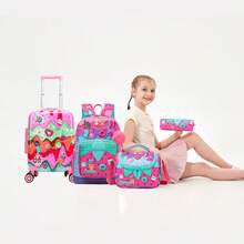 Cute 5-Piece Luggage Set, 16-Inch Hard Shell Suitcase With Spinner Wheels, Girls Travel Rolling Luggage - Children's Suitcase - View 3