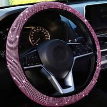 1-Piece Rhinestone Car Steering Wheel Cover, Shiny Diamond Steering Wheel Cover, No Inner Ring, Women's Car Interior Accessories - Steering Wheel Cover - View 12