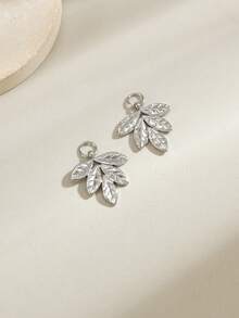 2pcs Stainless Steel Pendants Money Tree Maple Leaf Wave Flower Pearl Style Gold Silver Color Optional Suitable For DIY Jewelry Making Necklace Keychain Phone Chain Earring Bracelet Accessories And Other Jewelry Crafting - Multicolor - View 15