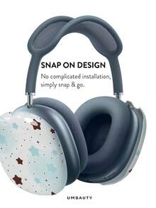 GIIPPA Glossy Hard Ear Cup Protective Cover Blue Star Pattern Unisex Anti-Scratch Shell Compatible With AirPods Max 1/2 Oval Over-Ear Headphones For Daily Commute, Campus, Cafe, Travel, Picnic And Other Scenarios Matching Accessories - Baby Blue - View 3