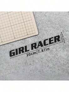 Female Racer Creative Text Car Sticker Electric Car Motorcycle Rear Window Colorful Laser Sticker - A - View 2