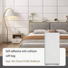 6pcs Thickened Self-Adhesive Bed Headboard Soft Padding Anti-Collision Tatami Bed Surround 3D Embossed Wall Sticker Bedroom Background Wall Decor - 6 Pieces - View 5