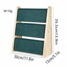 1pc Wooden Jewelry Display Stand Necklace Display Rack Countertop Display Hanger For Market Stall And Live Streaming - Multicolor - View 6