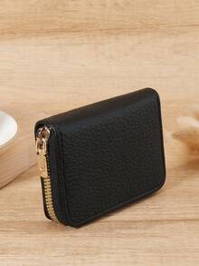 Fashionable Single-Layer Zipper Card Bag, With Multiple Card Slots And Card Storage, Very Suitable For Outdoor And Tourism Activities - Black - View 4