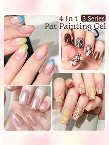 UR SUGAR 9 Colors/1 Set 4-In-1 Painting Gel Nail Polish, Suitable For Gradient Nail Art, Printed Patterns, Soak-Off Removal, UV/LED Gel, Autumn Style - Multicolor - View 8