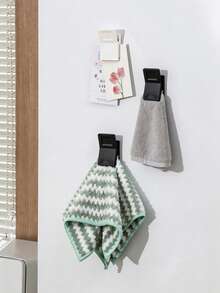 2/1pc Minimalist No-Drill Wall-Mounted Toothpaste & Facial Cleanser Storage Rack, Kitchen Glove Storage & Multi-Function Clip, Household Rubber Glove & Cleaning Cloth Rack, Space-Saving Bathroom Storage Rack, Practical Kitchen Gadget, Bathroom Accessory, Kitchen Accessory, Room Decor, Autumn Home Decor, Back To School, College Essentials - Multicolor - View 6