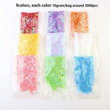 3mm Mini Tiny Flat Round Sequin Paillettes Round Loose Sequins Colorful PVC Iridescent Applique Large Spangle Craft Loose Sequin For Sewing Craft DIY Embroidery Ornament Supply - 3mm - View 13