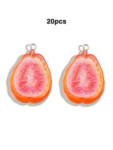 20pcs Acrylic Colorful Faux Fruit Slices Star Apple Apple Charms, Jewelry Accessories DIY Phone Chain Keychain Pendant - 20pcs - View 20