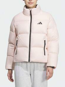 adidas 戶外防風保暖簡約舒適羽絨外套 女款 粉紅色 - 粉色 - 查看 1