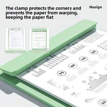 1pc Freestanding Foldable Desktop File Holder With Adjustable Metal Clips, A4 Document Folder Writing Board & Document Stand, Suitable For School Classroom, Office, Business Use, Back To School Supplies (Random Color) - Single Piece - View 4