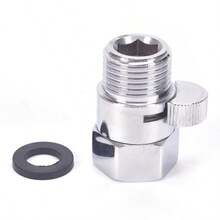 1 Shower Head Water Stop Valve Shower Head Water Flow Control Valve Shower Flow Control Angle Valve Water Flow Adjustment Device Water Pressure Regulator Suitable For Shower Heads Bathroom Accessories - Male-female Straight Through Valve - View 12