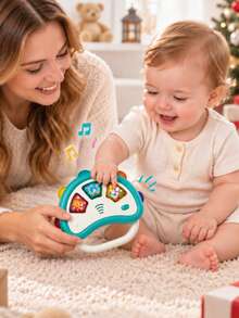 Baby Musical Hand Drum Toy, Interactive Hand Drum With Lights And Sounds, Sensory Toy, Baby Toy, Christmas Gift, Baby, Newborn Essentials - Multicolor - View 9