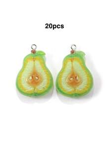 20pcs Acrylic Colorful Faux Fruit Slices Star Apple Apple Charms, Jewelry Accessories DIY Phone Chain Keychain Pendant - 20pcs - View 21