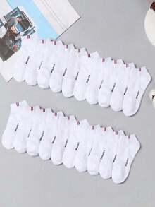 1/3/5/6/10 Pairs Of Men And Women With Solid Color Simple Low-Top Boat Socks Daily Sports Outdoor Travel Leisure Socks For Men And Women - Multicolor - View 3