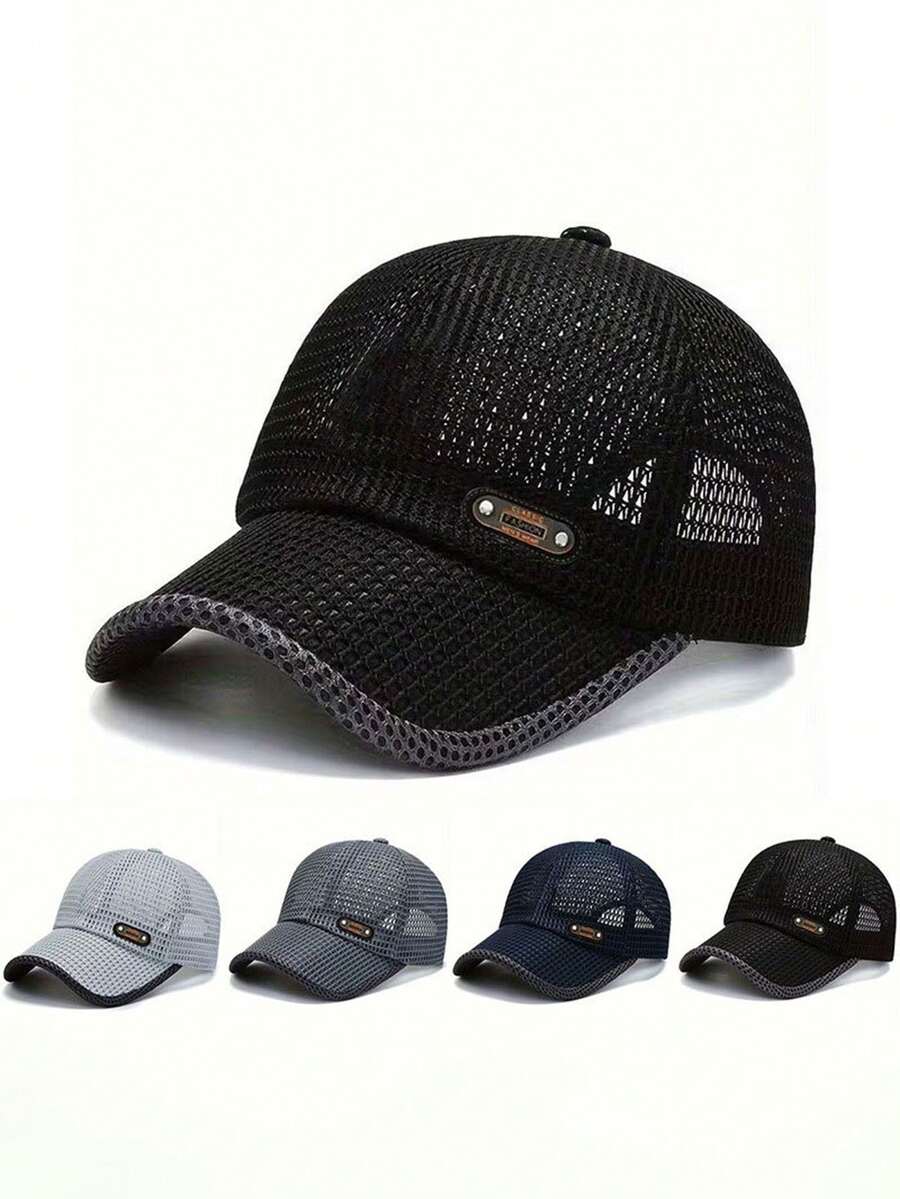 1pc All-Season Mesh Baseball Cap, Unisex Fashion Versatile Trucker Hat, Baseball Cap Suitable For Daily Wear - Multicolor - View 1