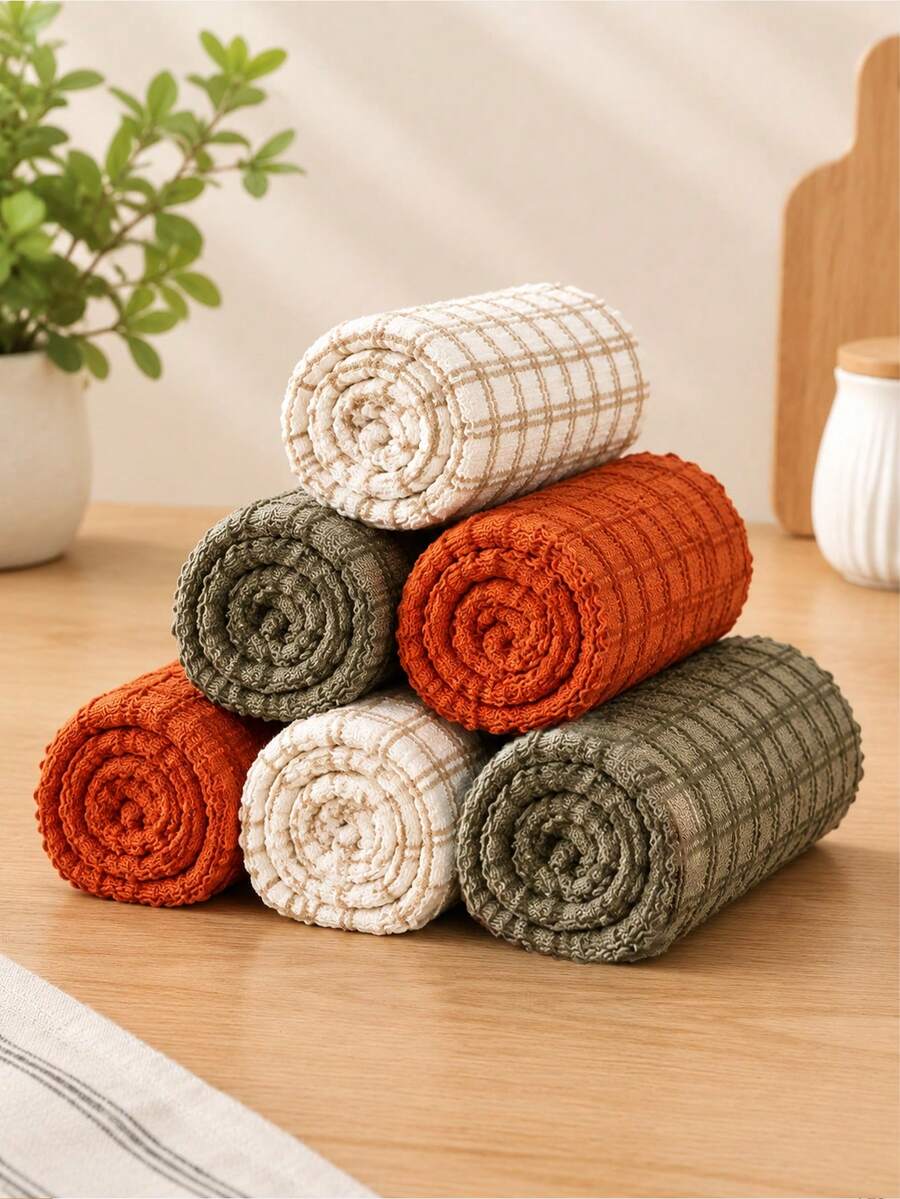 Towel Cloth 20pcs&5pcs Random Mixed Colors - 30x30cm, Soft & Absorbent - Perfect For Bath, Face, Hands, Kitchen, Spa - Multicolor - View 1