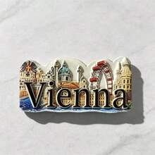 European Landmark Travel Souvenir Fridge Magnet, 3D Resin Home Decor Magnetic Fridge Sticker - A - View 5