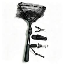 Set Jaring Pancing & Tang Penjepit Ikan 3 Buah, Jaring Pancing Lipat Portabel 80cm/105cm/125cm dengan Tiang Teleskopik, Jaring Pancing Tahan Lama dari Baja Tahan Karat, Tang Penjepit Ikan dari Baja Tahan Karat, Alat Pelepas Kail, Pembuka Cincin, Perlengkapan Penjepit Ikan - MultiWarna - View 13