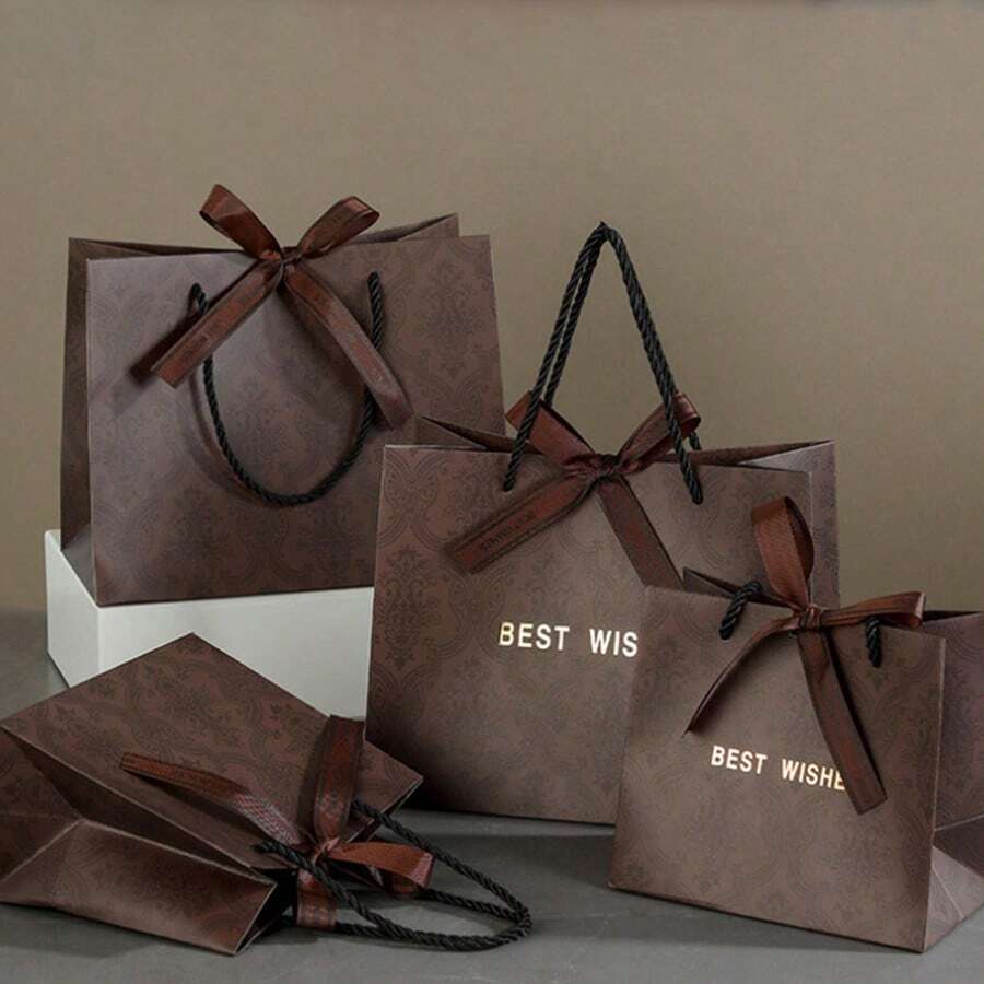 1/5 buah Tas Hadiah Nama yang Dipersonalisasi, Souvenir Pesta Ulang Tahun, Pernikahan, Pengiring Pengantin, Alternatif Kotak Hadiah, Cocok untuk Pesta, Penggunaan Sehari-hari, Belanja, Perjalanan, Tas Jinjing - beraneka warna - View 1