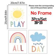 3pcs Bohemian Room Decor Paintings Canvas Wall Art Nursery Decor, Sun Canvas Painting, Daycare Poster, Classroom Decor Play Area Sign, Unframed, Modern Canvas Wall Art, Room Poster, Room Decor Supplies, Home Decor, Room Decor Aesthetic, Western Decor - Multicolor - View 16