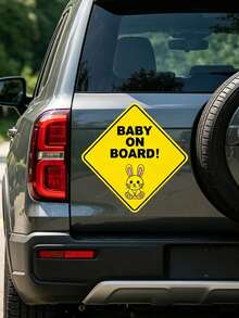 2pcs "Baby On Board" Car Stickers, Self-Adhesive Vehicle Decals, Easy To Install, Waterproof - Multicolor - View 4