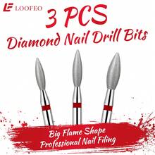 3PCS Diamond Nail Drill Bits For Cuticle Cleaning, Dead Skin Removal, Manicure & Pedicure Electric Drill Accessories 3/32" - Multicolor - View 3