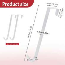 2pcs Christmas Wreath Hanging Hooks, Metal Hooks For Door, Kitchen, Garden, Umbrella, Clothes, Bags - Multicolor - View 3
