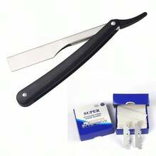 Old Fashioned Manual Shaver,Folding Vintage Barber Straight Edge Razor Holder Manual Shaver For Men Barbershop Razor Washable Shank Is Easy To Use - Multicolor - View 8