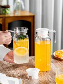 1 pieza Jarra de agua de gran capacidad, jarra de agua fría, dispensador de bebidas de uso múltiple para el hogar, adecuado para la sala de estar - Multicolor - Ver 10