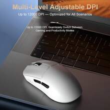 AULA V3 Wireless Gaming Mouse With Magnetic RGB Charging Dock, 51g Super Light Tri-Mode Mouse, PAW3311 Optical Sensor, 12000DPI, 300 IPS, Dual 1000Hz Low Latency, 7 Programmable Buttons For Small & Medium Hands - View 10