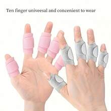 5/10pcs Reusable Finger Protectors, Adjustable Daily Use Protective Sleeves, Knitted Polyester Fiber Material, Elastic Design, Protect Finger Joints And Keep Warm, Prevent Finger Soreness, Suitable For Sports And Outdoor Activities - A - View 9