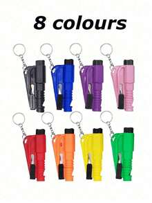 3 Packs 3-In-1 Car Emergency Safety Hammer (Includes Seatbelt Cutter And Window Breaker) – Portable Vehicle Escape/Rescue Tool / Mini Safety Hammer; Unisex Multifunctional Emergency Gear. - Multiple Styles - View 4