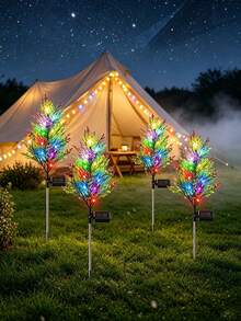 2PCS Multicolor Solar Christmas Tree Stake Light, LED Artificial Pine Tree Landscape Lamp, Waterproof Outdoor Decorative Pathway Light For Yard, Lawn, Patio, Garden, Holiday Christmas Party Decoration - Multicolor - View 8
