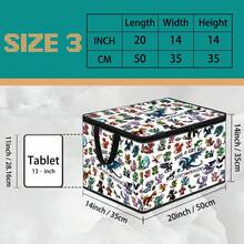 Medical First Aid Box Dinosaur World Travel Print Foldable Storage Box, Zippered Hand-Carry Storage Bin, Upgraded Fabric Large Capacity Organizer, Suitable For Closet, Dorm, Underbed Storage, Organizing Clothes, Bedding, Toys, Miscellaneous Items, Home Moving Organization Storage Box - Multi-color - View 21
