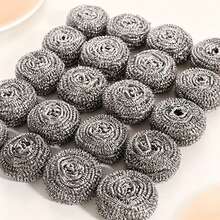1/20pcs Stainless Steel Wire Scrubbers, Heavy Duty Steel Wire Brush, Suitable For Kitchen Bowls, Dishes, Pots, Pans, Ovens, Grills, Sinks Cleaning, Reusable Metal Wire Dish Cloth - Multi-color - View 2
