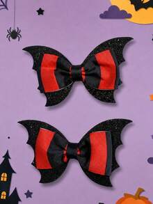 2 buah Jepit Rambut Kelelawar Halloween, Cocok untuk Pesta Kostum Cosplay, Jepit Rambut Samping Halloween - MultiWarna - View 9