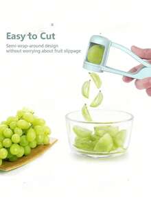 4-In-1 Fruit Slicer Set: Grape Cutter, Tomato Slicer, Grape Slicer, Quartering Tool, Cherry Salad Chopper - Small Kitchen Tools For Quickly Slicing Fruits, Fruit Slicer, Strawberry Slicer - Kitchen Gadgets For Slicing And Separating Fruits, Salads, - Multicolor - View 1