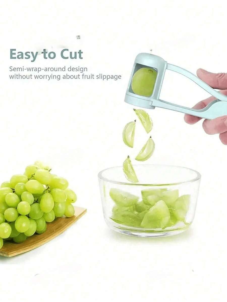 4-In-1 Fruit Slicer Set: Grape Cutter, Tomato Slicer, Grape Slicer, Quartering Tool, Cherry Salad Chopper - Small Kitchen Tools For Quickly Slicing Fruits, Fruit Slicer, Strawberry Slicer - Kitchen Gadgets For Slicing And Separating Fruits, Salads, - Multicolor - View 1