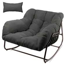 The Papasan Rocking Chair Is Suitable For Outdoor All-Weather With Cushions And Pillows. Heavy-Duty Metal Materials Are Oversized Papasan Rocking Chair. Garden Patio Lawn - 1 Unit - View 10