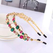 Rhinestone Crown Headband, Hair Band, Hair Hoop Hair Accessories - Multicolor - View 5