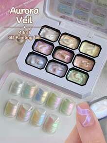 UR SUGAR 9 Colors/1 Set 4-In-1 Painting Gel Nail Polish, Suitable For Gradient Nail Art, Printed Patterns, Soak-Off Removal, UV/LED Gel, Autumn Style - Multicolor - View 16